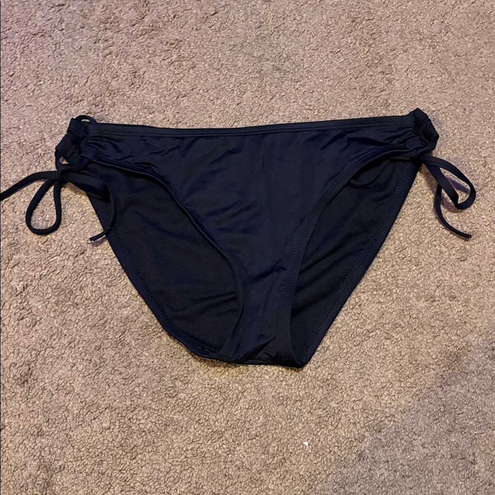 Kona Sol Black Bikini Bottom with Side Ties